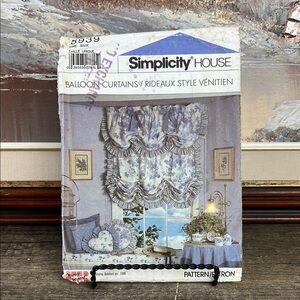 Simplicity House Blue and White Balloon Curtains Pattern